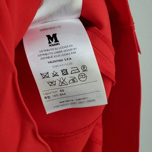 M MISSONI red and pink sheath dress US 4 - Picture 2 of 7